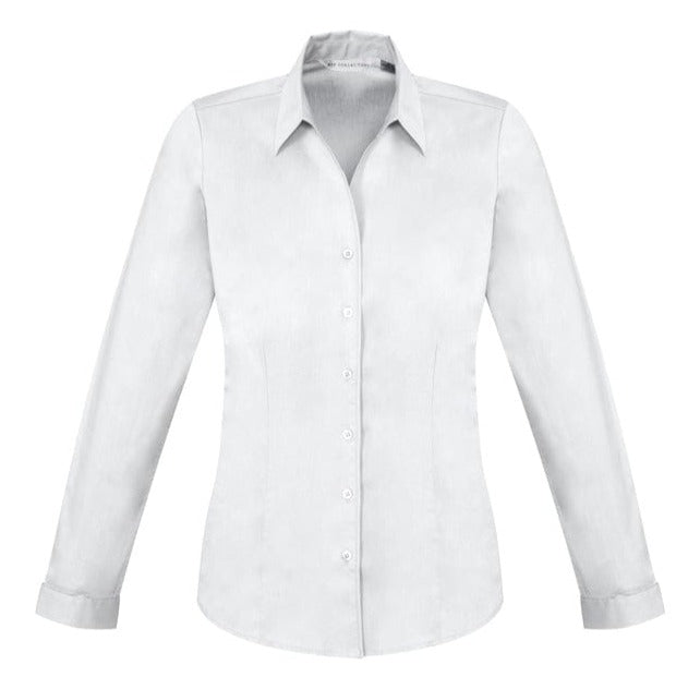 Biz Collection Polos / Shirts White / 6 Biz Collection Ladies Monaco Long Sleeve Shirt