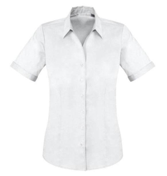 Biz Collection Polos / Shirts White / 6 Biz Collection Ladies Monaco Short Sleeve Shirt