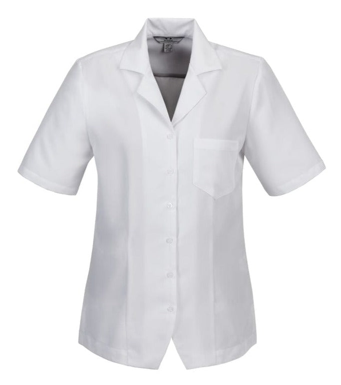 Biz Collection Polos / Shirts White / 6 Biz Collection Ladies Plain Oasis Overblouse