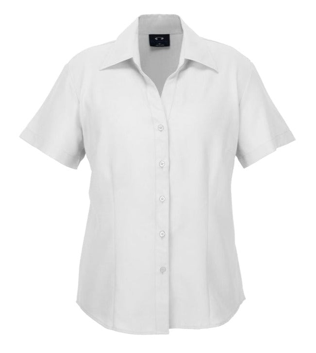 Biz Collection Polos / Shirts White / 6 Biz Collection Ladies Plain Oasis Short Sleeve Shirt