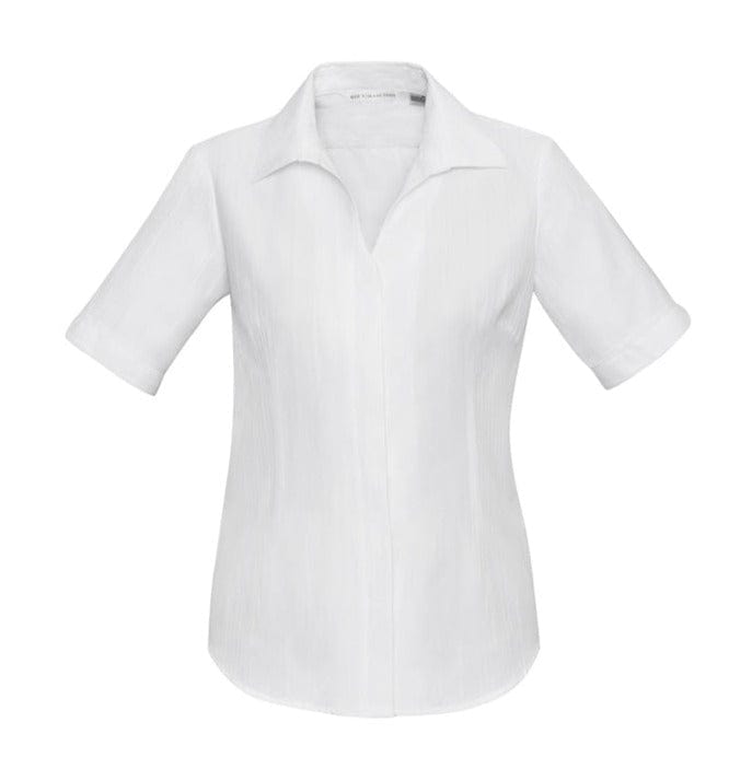 Biz Collection Polos / Shirts White / 6 Biz Collection Ladies Preston Short Sleeve Shirt