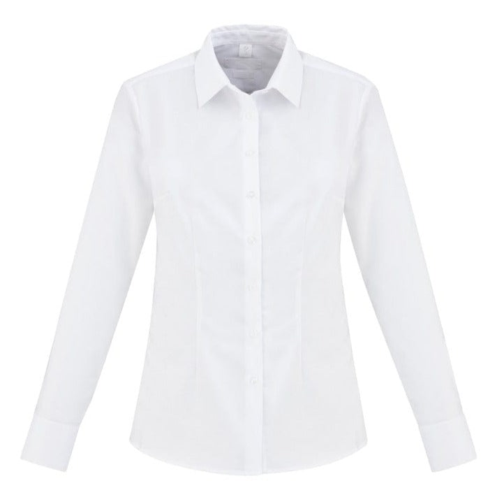 Biz Collection Polos / Shirts White / 6 Biz Collection Ladies Regent L/S Shirt