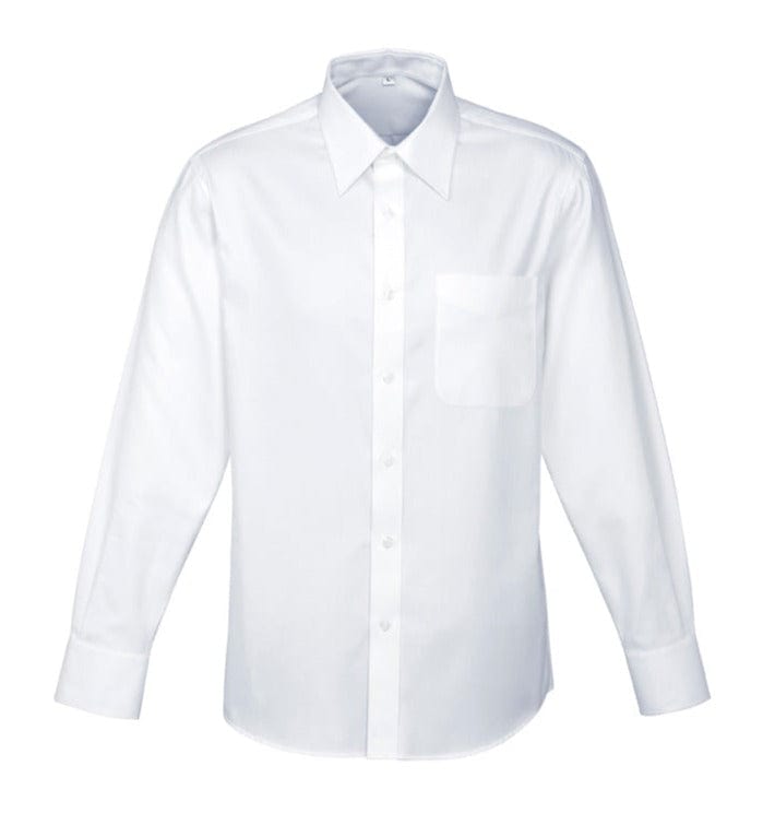 Biz Collection Polos / Shirts White / S Biz Collection Mens Luxe Long Sleeve Shirt
