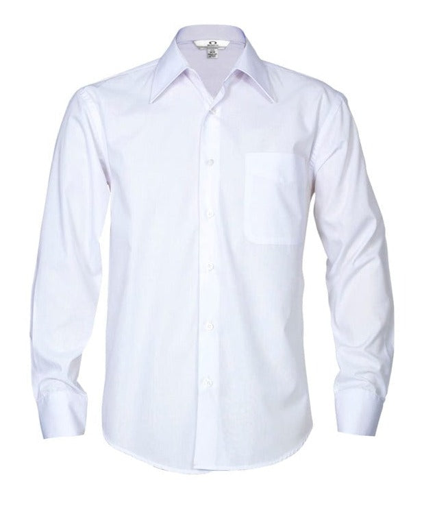 Biz Collection Polos / Shirts White / S Biz Collection Mens Metro Long Sleeve Shirt