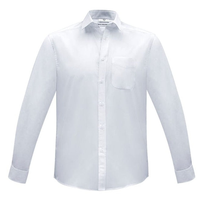 Biz Collection Polos / Shirts White / XS Biz Collection Mens Euro Long Sleeve Shirt