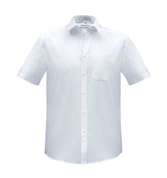 Biz Collection Polos / Shirts White / XS Biz Collection Mens Euro Short Sleeve Shirt