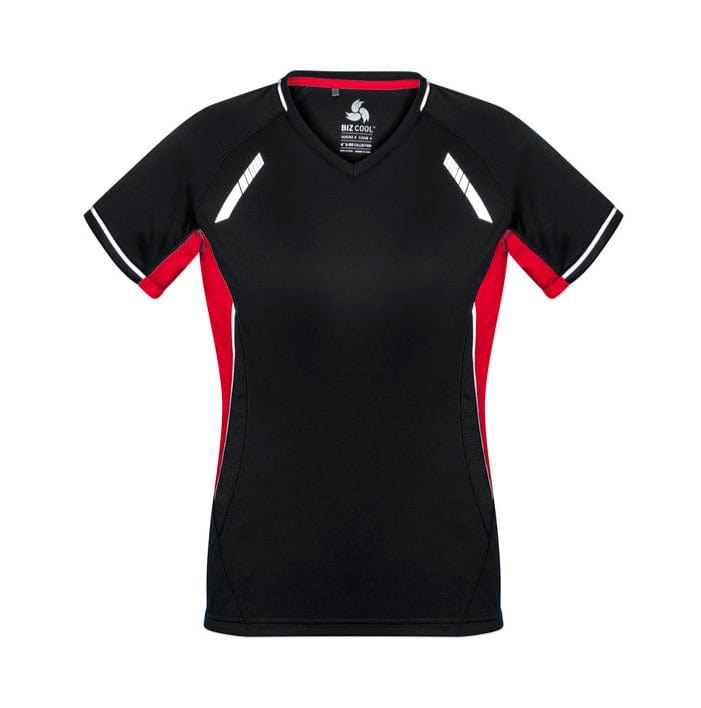 Biz Collection T-Shirts Black/Red/Silver / 6 Biz Collection Ladies Renegade Tee