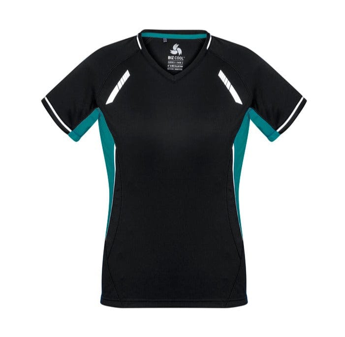 Biz Collection T-Shirts Black/Teal/Silver / 6 Biz Collection Ladies Renegade Tee