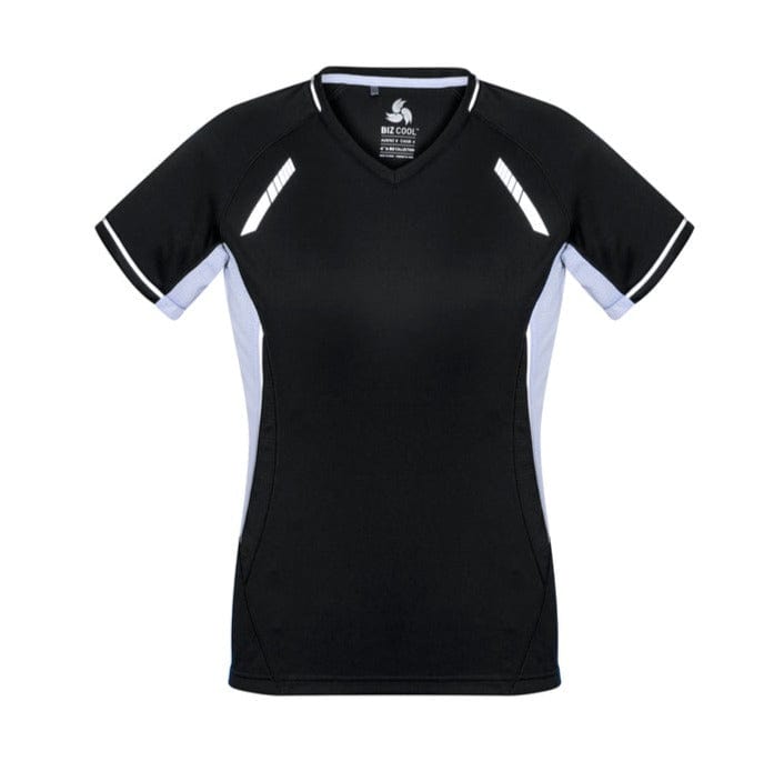 Biz Collection T-Shirts Black/White/Silver / 6 Biz Collection Ladies Renegade Tee