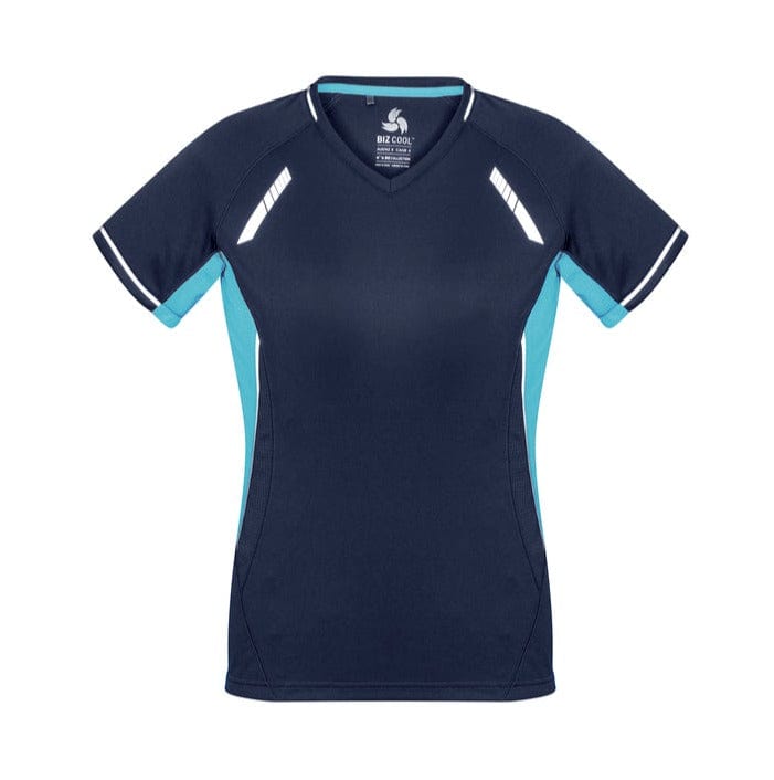 Biz Collection T-Shirts Navy/Sky/Silver / 6 Biz Collection Ladies Renegade Tee