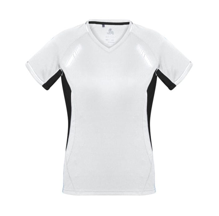Biz Collection T-Shirts White/Black/Silver / 6 Biz Collection Ladies Renegade Tee