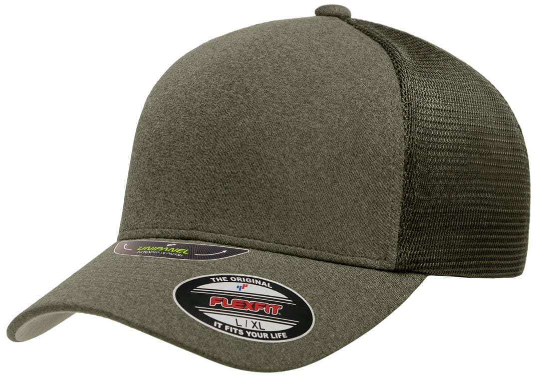 Flexfit Hats Olive / S-M Flexfit Unipanel Trucker Mesh Cap