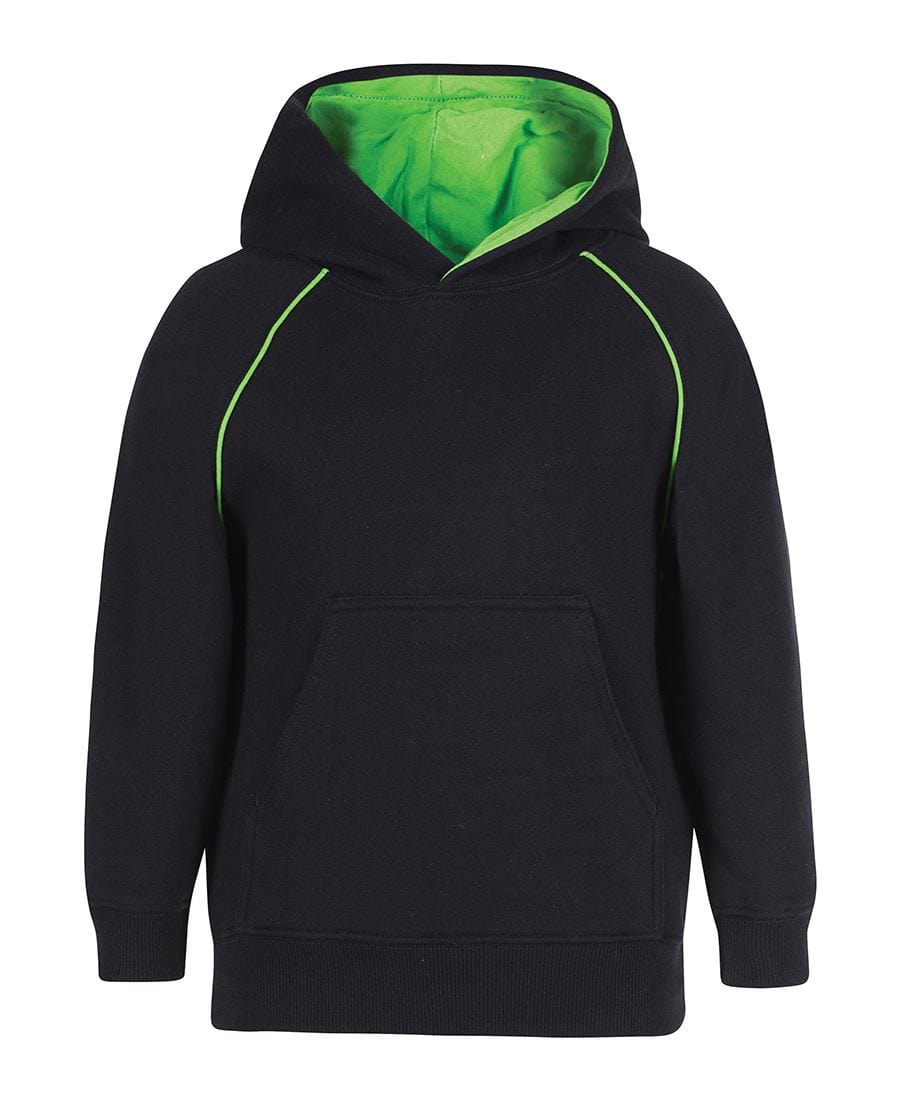 JB's Wear Hoodies Black/Pea Green / 4 JB’s Wear Kids Contrast Fleecy Hoodie