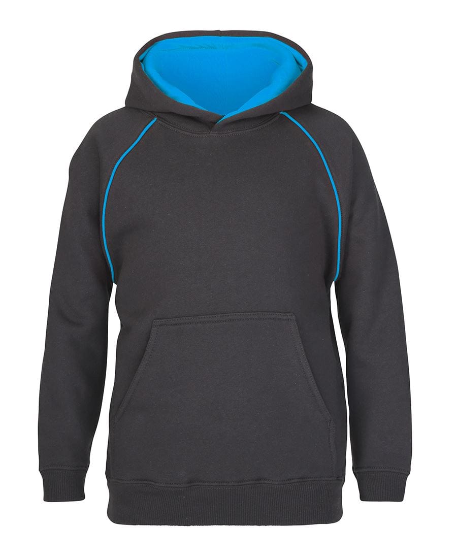JB's Wear Hoodies Gunmetal/Aqua / 4 JB’s Wear Kids Contrast Fleecy Hoodie