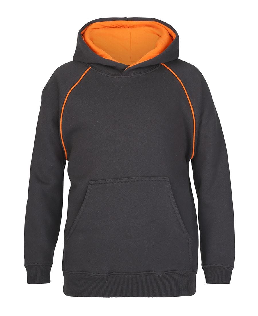 JB's Wear Hoodies Gunmetal/Orange / 4 JB’s Wear Kids Contrast Fleecy Hoodie