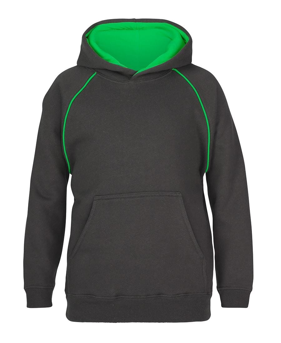 JB's Wear Hoodies Gunmetal/Pea Green / 4 JB’s Wear Kids Contrast Fleecy Hoodie