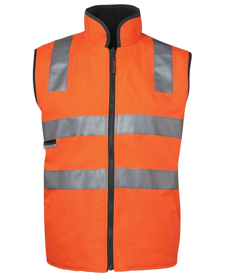 JB's Wear Jackets / Vests Orange/Black / XS JB's Wear Hi Vis (D+N) Reversible Vest