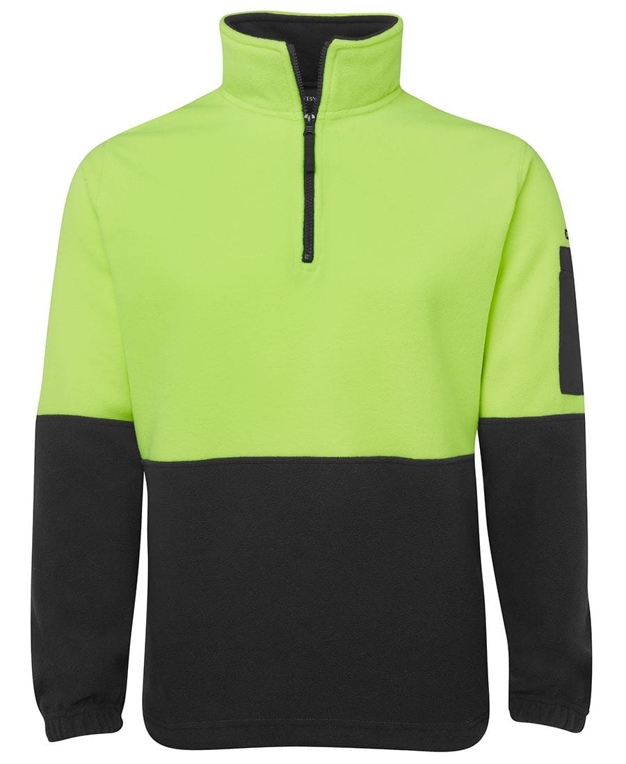 JB's Wear Polars Lime/Black / XS JB's Wear Hi Vis 1/2 Zip Polar Fleece