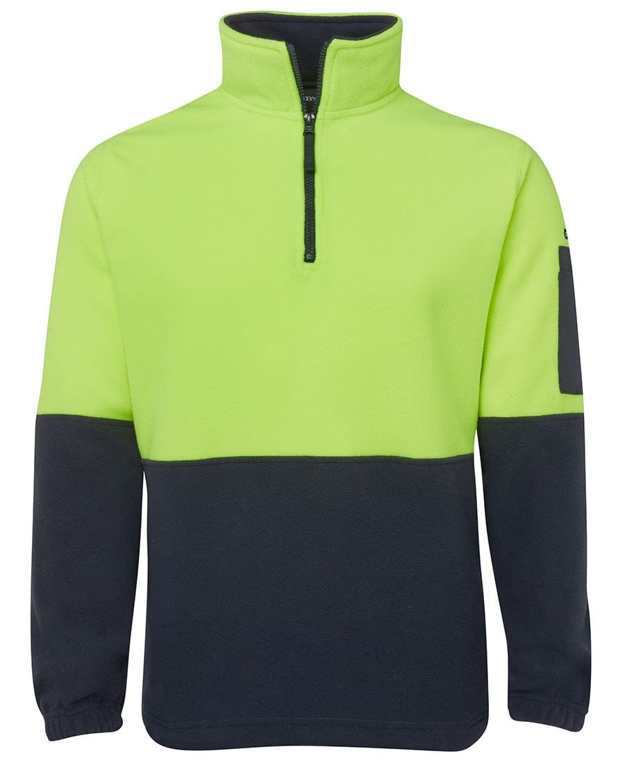 JB's Wear Polars Lime/Navy / XS JB's Wear Hi Vis 1/2 Zip Polar Fleece