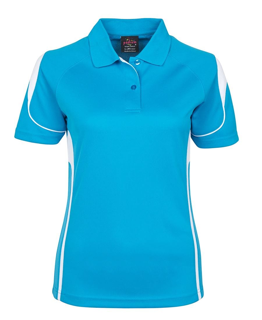 JB's Wear Polos / Shirts Aqua/White / 8 JB's Wear Ladies Bell Polo