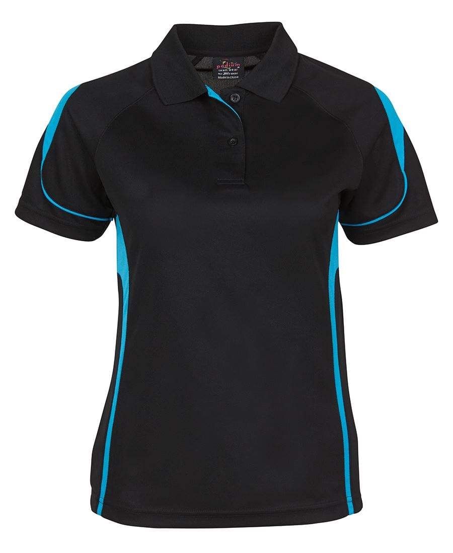JB's Wear Polos / Shirts Black/Aqua / 8 JB's Wear Ladies Bell Polo