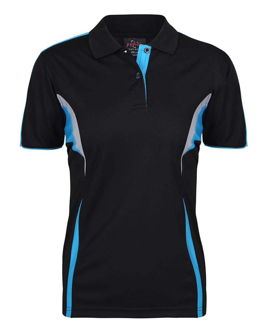 JB's Wear Polos / Shirts Black/Aqua/Grey / 8 JB’s Wear Ladies Cool Polo