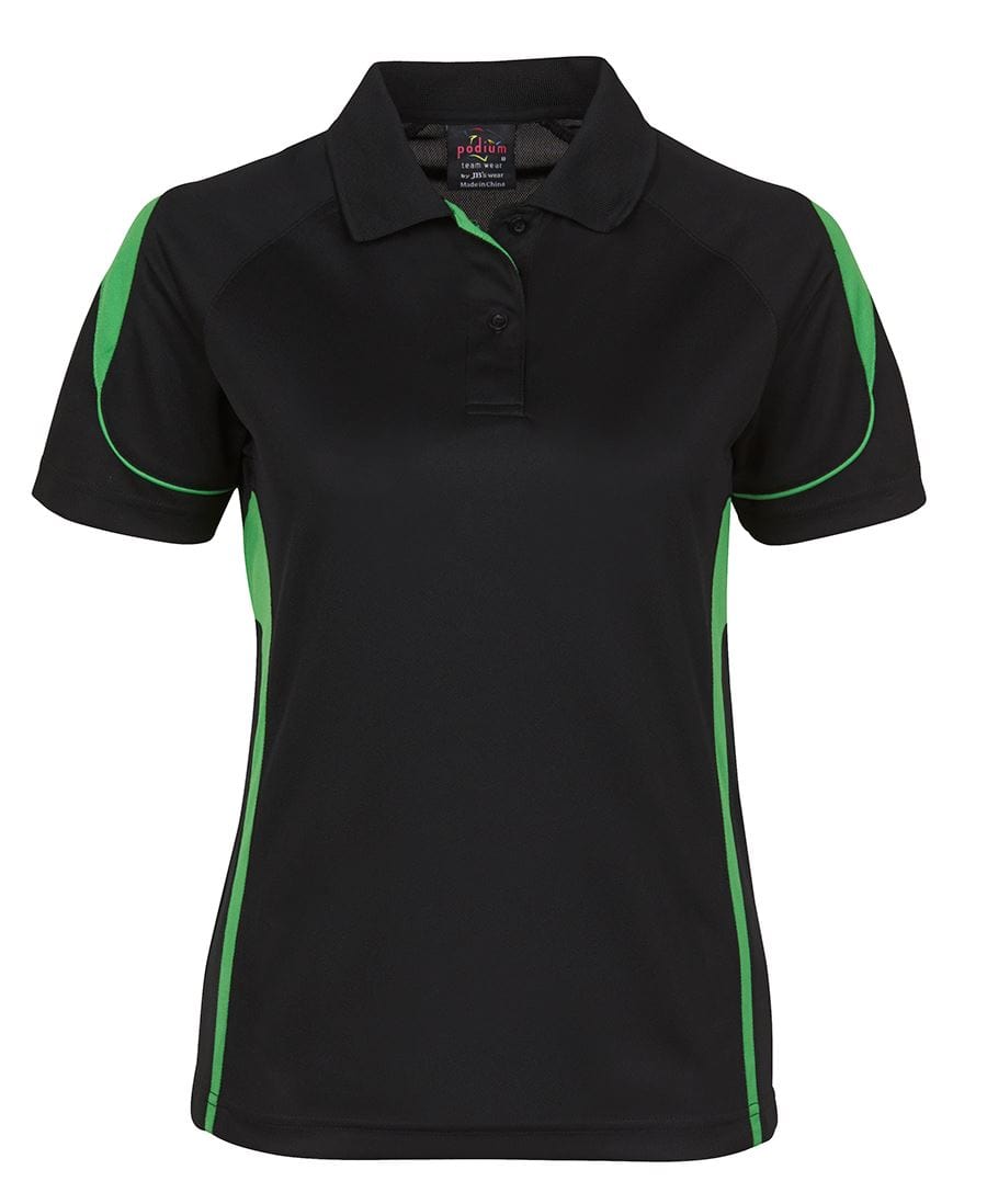 JB's Wear Polos / Shirts Black/Pea Green / 8 JB's Wear Ladies Bell Polo