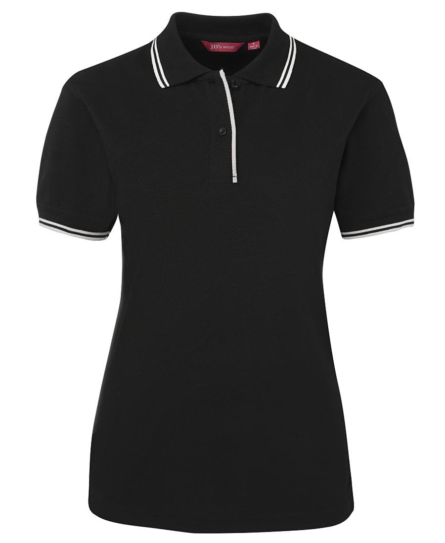 JB's Wear Polos / Shirts Black/White / 6 JB's Wear Ladies Contrast Polo