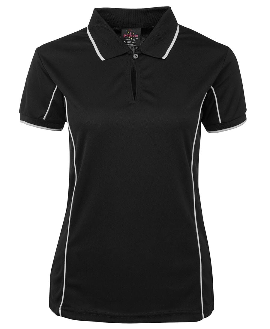 JB's Wear Polos / Shirts Black/White / 8 JB's Wear Ladies Piping Polo