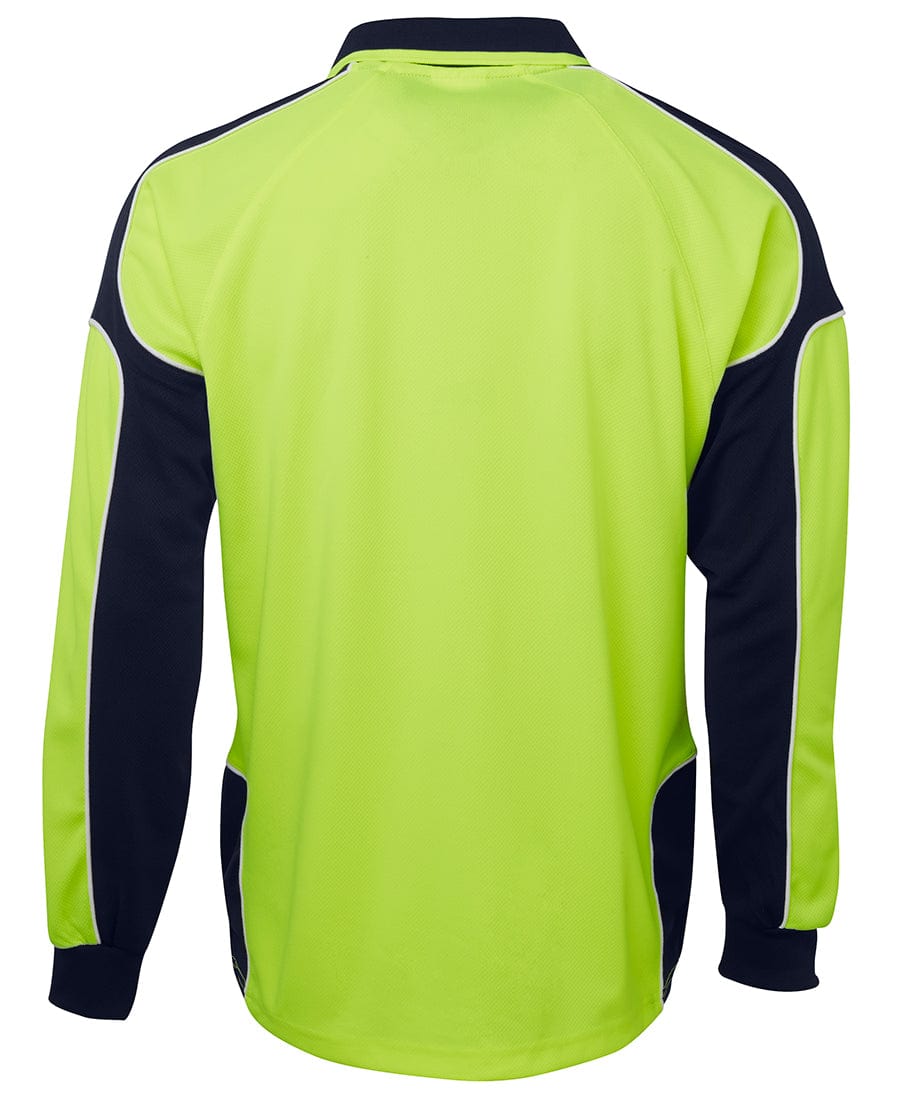 JB's Wear Polos / Shirts JB's Wear Hi Vis L/S Arm Panel Polo
