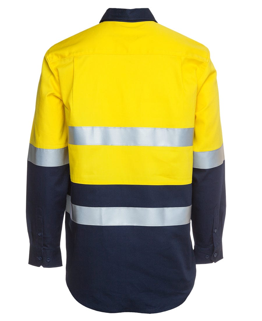 JB's Wear Polos / Shirts JB's Wear Hi Vis L/S (D+N) 190G Close Front Shirt