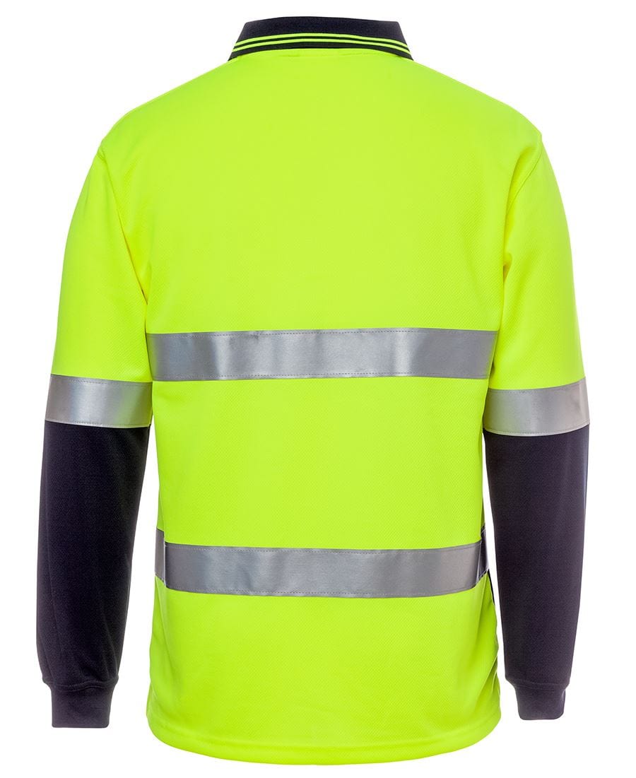 JB's Wear Polos / Shirts JB's Wear Hi Vis L/S (D+N) Cotton Back Polo