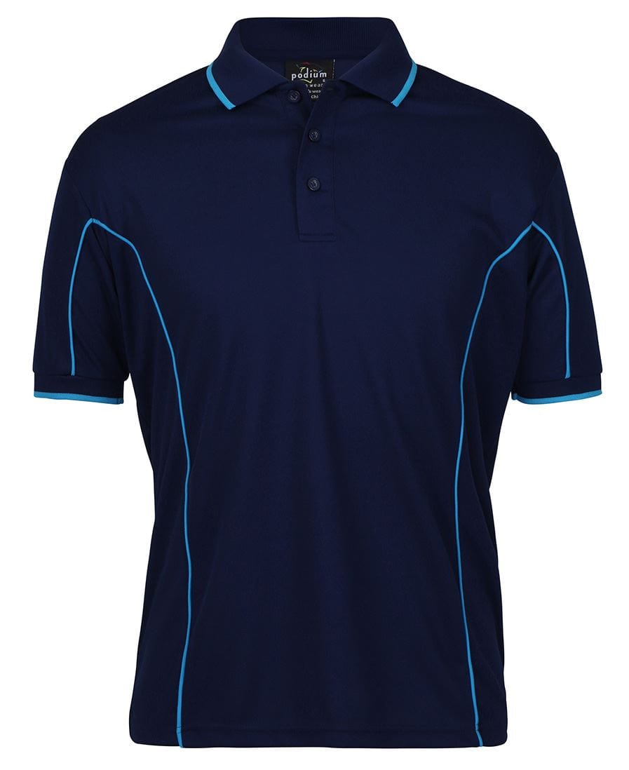 JB's Wear Polos / Shirts Jnr Navy/Aqua / S JB’s Wear S/S Piping Polo