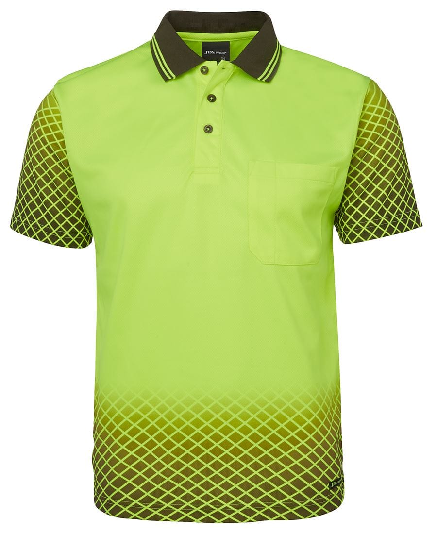 JB's Wear Polos / Shirts Lime/Black / XS JB's Wear Hi Vis Net Sub Polo