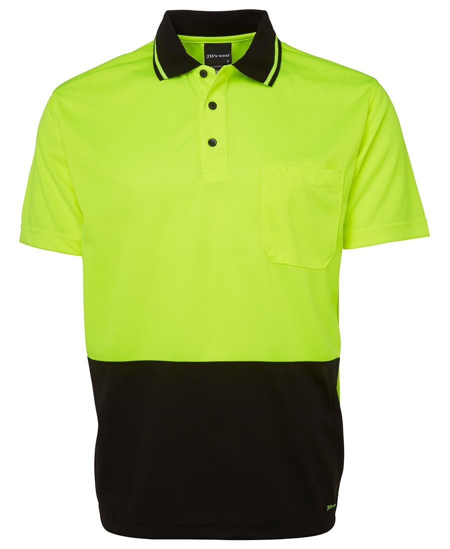 JB's Wear Polos / Shirts Lime/Black / XS JB's Wear Hi Vis Non Cuff Traditional Polo