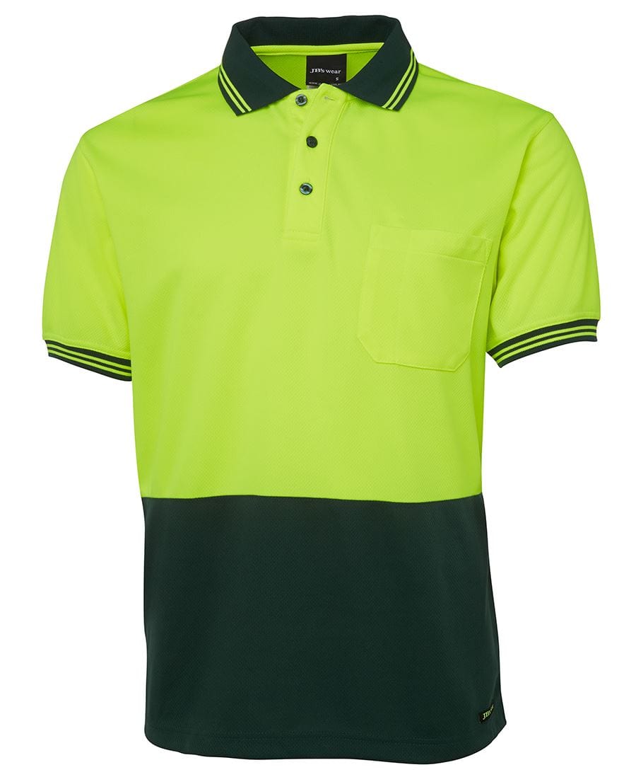 JB's Wear Polos / Shirts Lime/Bottle / 2XS JB's Wear Hi Vis S/S Traditional Polo