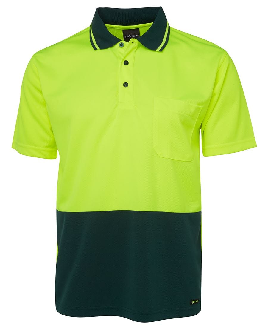 JB's Wear Polos / Shirts Lime/Bottle / XS JB's Wear Hi Vis Non Cuff Traditional Polo