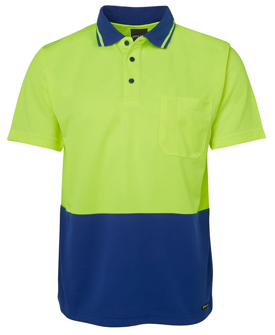 JB's Wear Polos / Shirts Lime/Royal / XS JB's Wear Hi Vis Non Cuff Traditional Polo