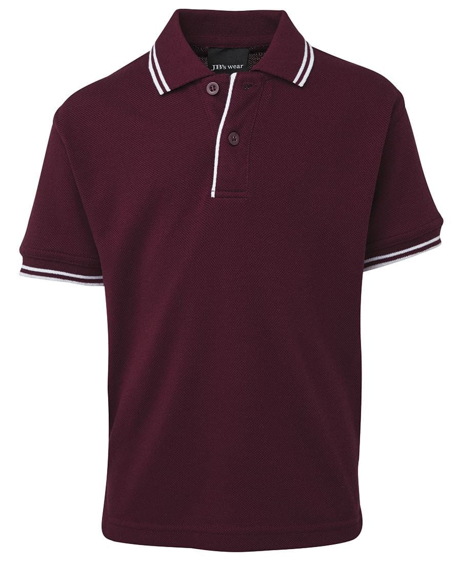 JB's Wear Polos / Shirts Maroon/White / 4 JB's Wear Kids Contrast Polo