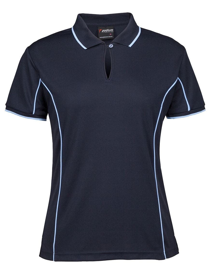 JB's Wear Polos / Shirts Navy/Lt Blue / 8 JB's Wear Ladies Piping Polo