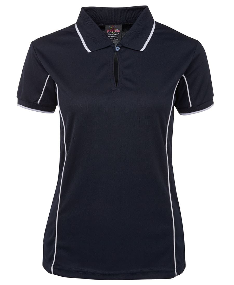 JB's Wear Polos / Shirts Navy/White / 8 JB's Wear Ladies Piping Polo