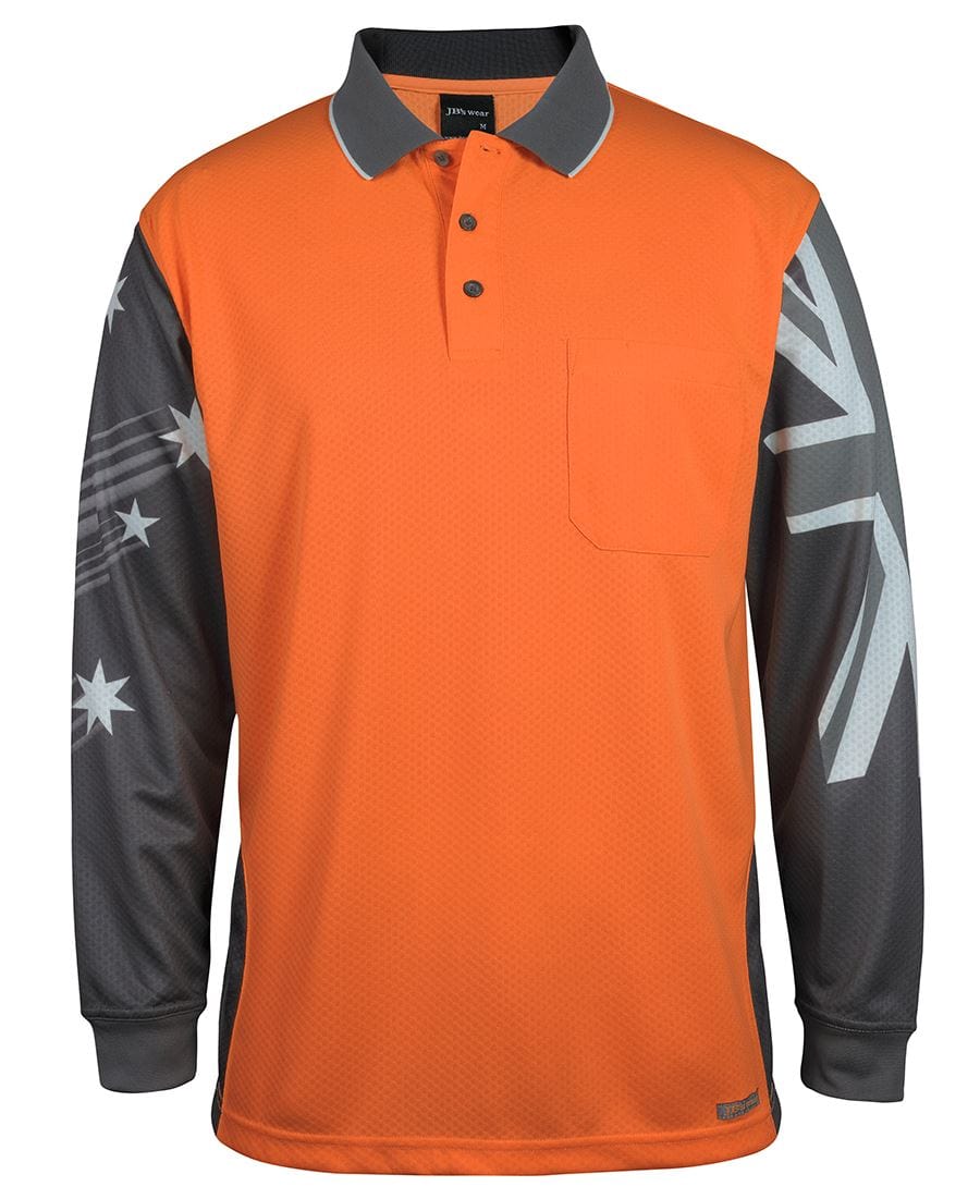 JB's Wear Polos / Shirts Orange/Charcoal / 2XS JB's Wear L/S Southern Cross Polo
