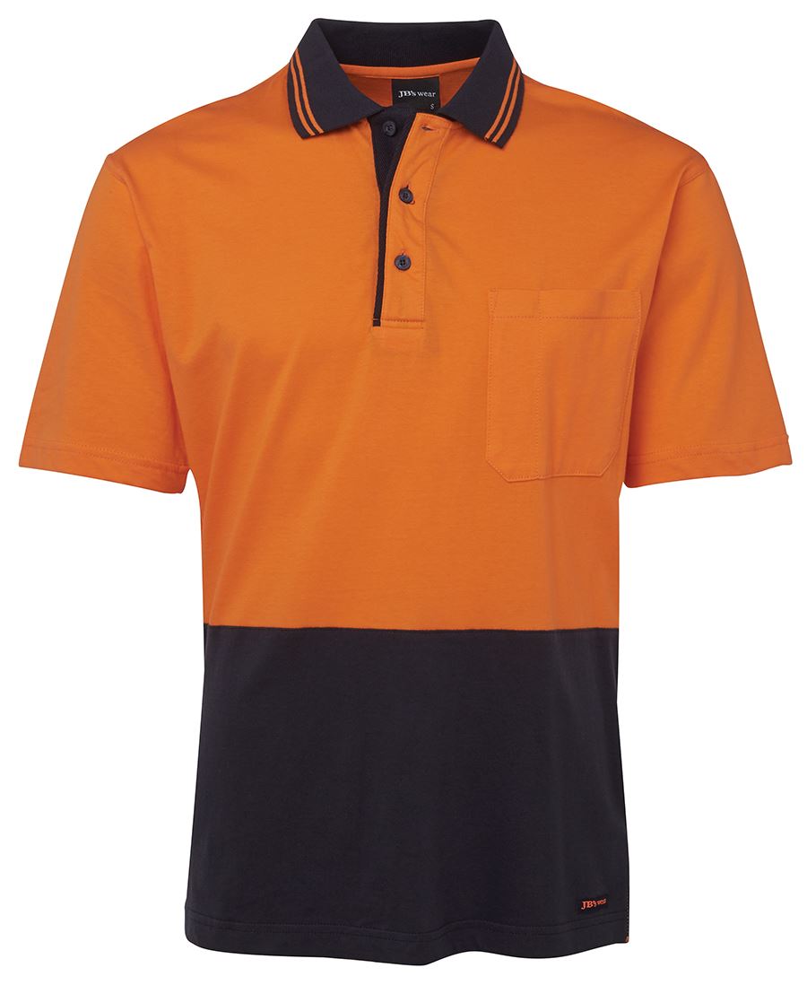JB's Wear Polos / Shirts Orange/Navy / 2XS JB's Wear Hi Vis S/S Cotton Polo