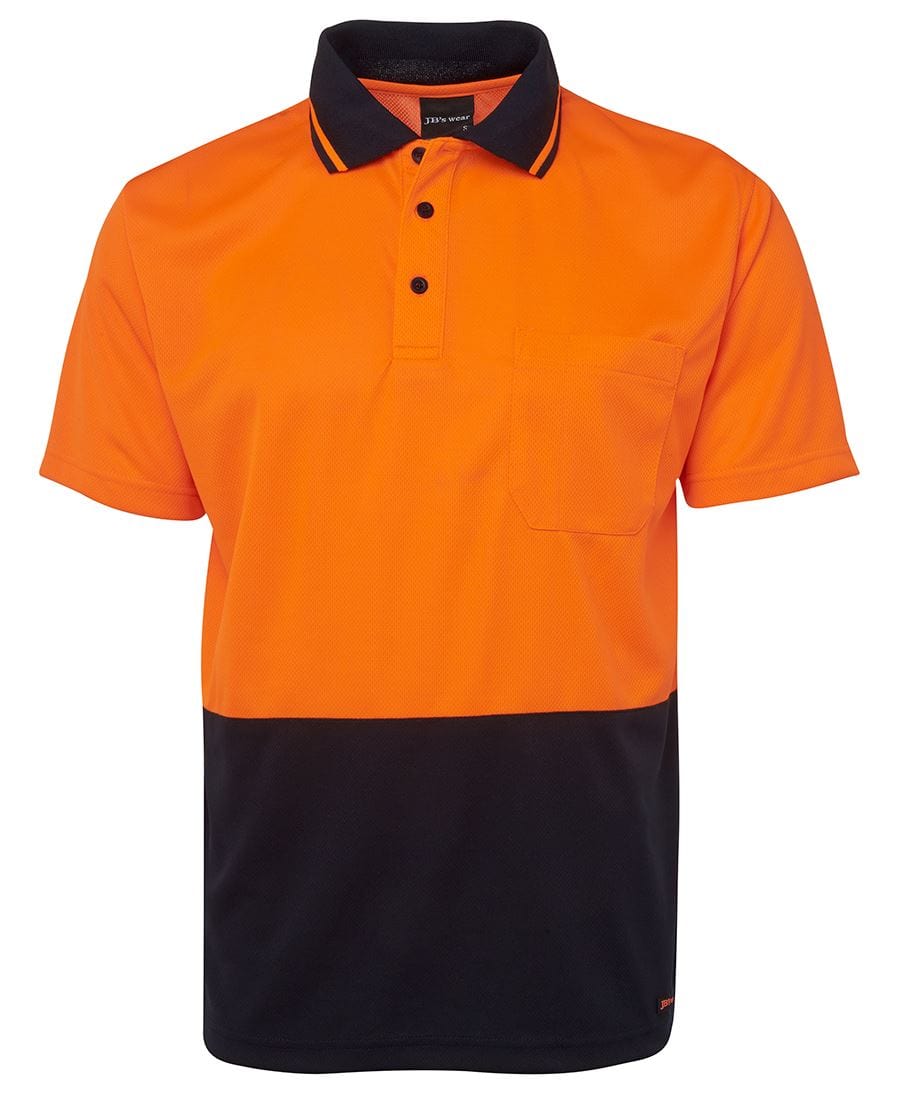 JB's Wear Polos / Shirts Orange/Navy / XS JB's Wear Hi Vis Non Cuff Traditional Polo