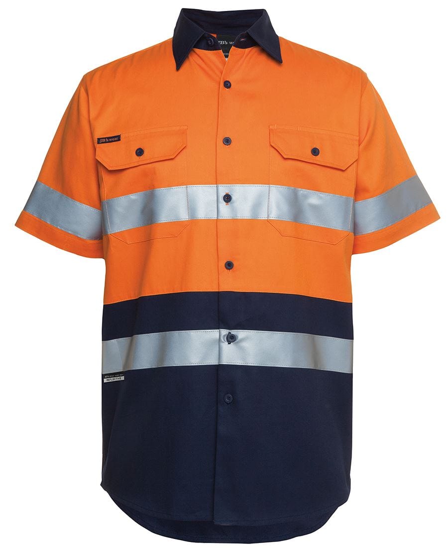 JB's Wear Polos / Shirts Orange/Navy / XS JB's Wear Hi Vis S/S (D+N) 190G Shirt