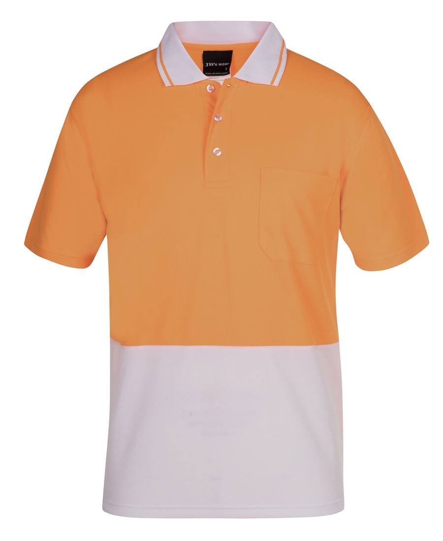 JB's Wear Polos / Shirts Orange/White / XS JB's Wear Hi Vis Non Cuff Traditional Polo
