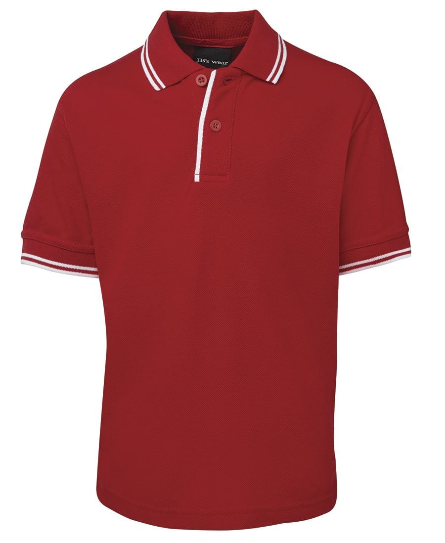 JB's Wear Polos / Shirts Red/White / 4 JB's Wear Kids Contrast Polo