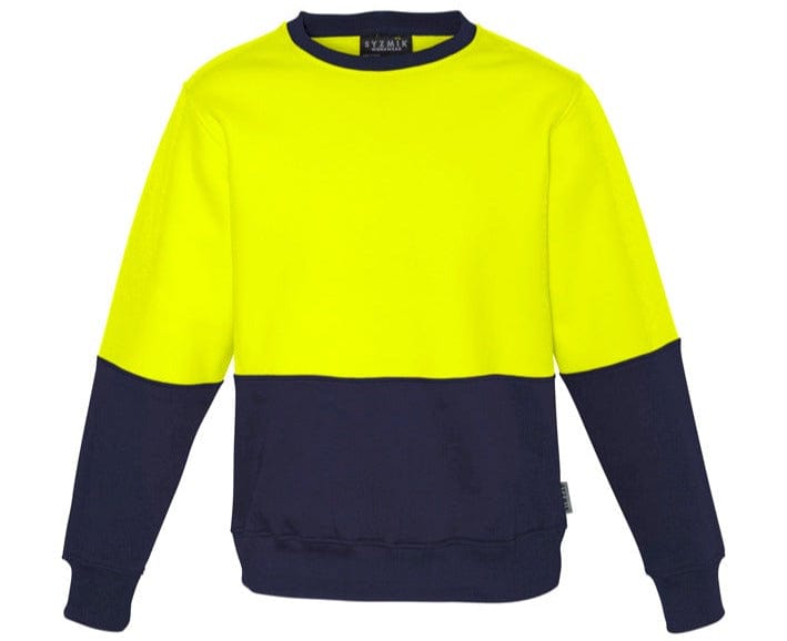 Syzmik Crews Yellow/Navy / 2XS Syzmik Unisex Hi Vis Crew Sweatshirt
