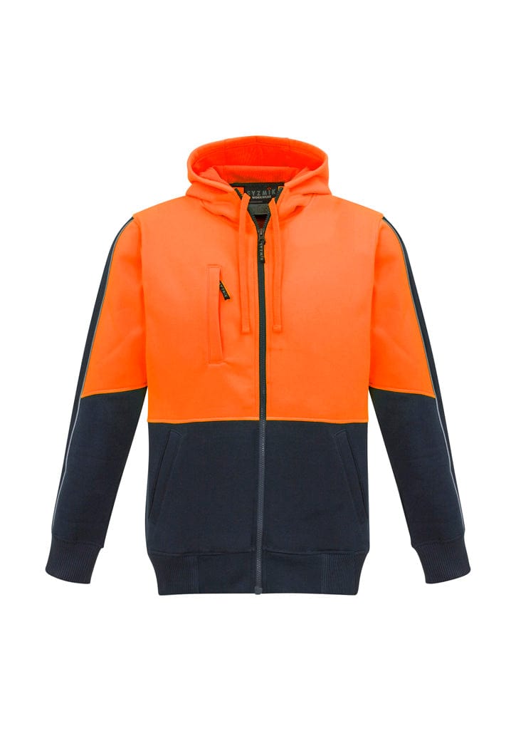 Syzmik Hoodies Orange/Navy / 2XS Syzmik Unisex Hi Vis Full Zip Hoodie