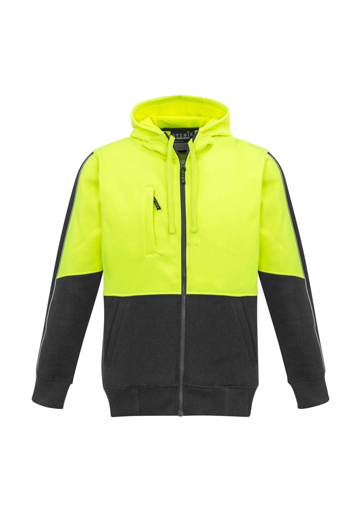 Syzmik Hoodies Yellow/Charcoal / 2XS Syzmik Unisex Hi Vis Full Zip Hoodie